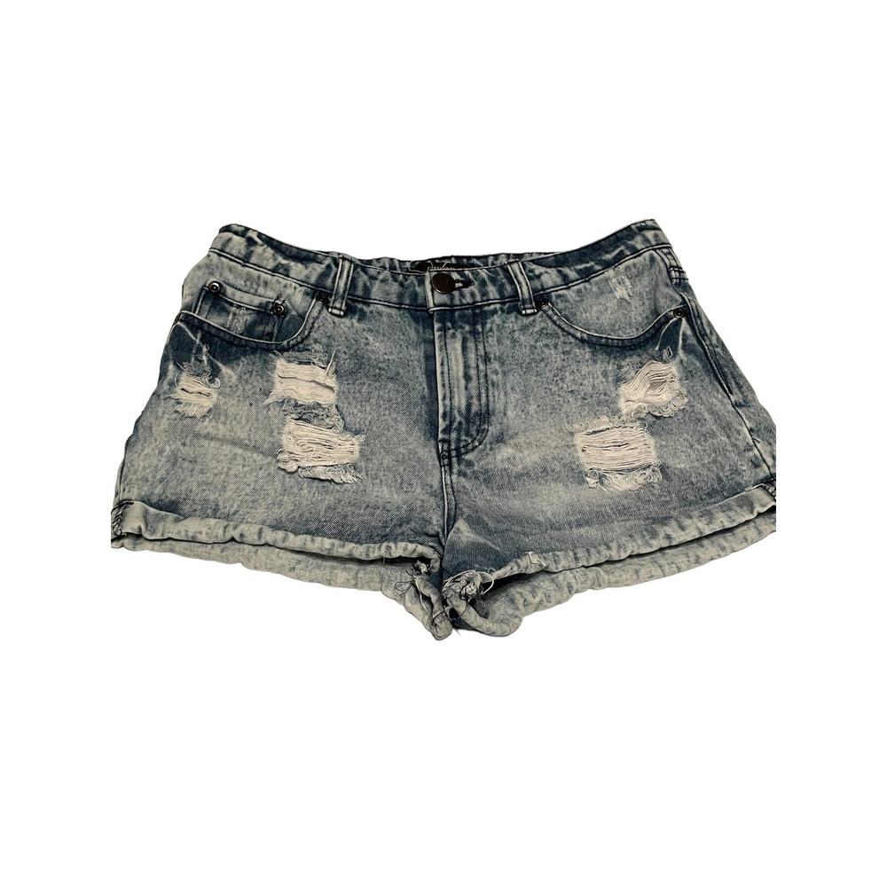 Forever 21 Women's 27 Ripped Distressed Cutoff Hot Pants Low Rise Jean Shorts